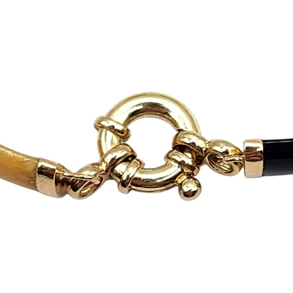 14 Karat Yellow Gold Dyed Multicolored Jade Bracelet #20007 - Picture 6 of 8